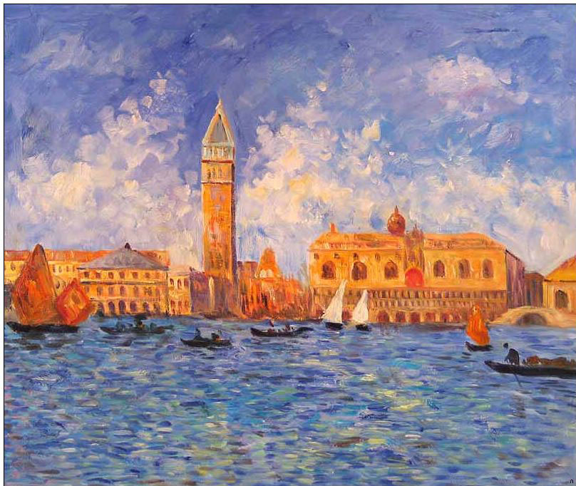 Cities oil painting