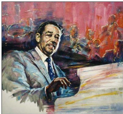 Jazz oil painting