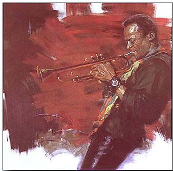 Jazz oil painting