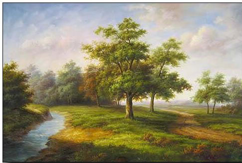 Landscape oil painting