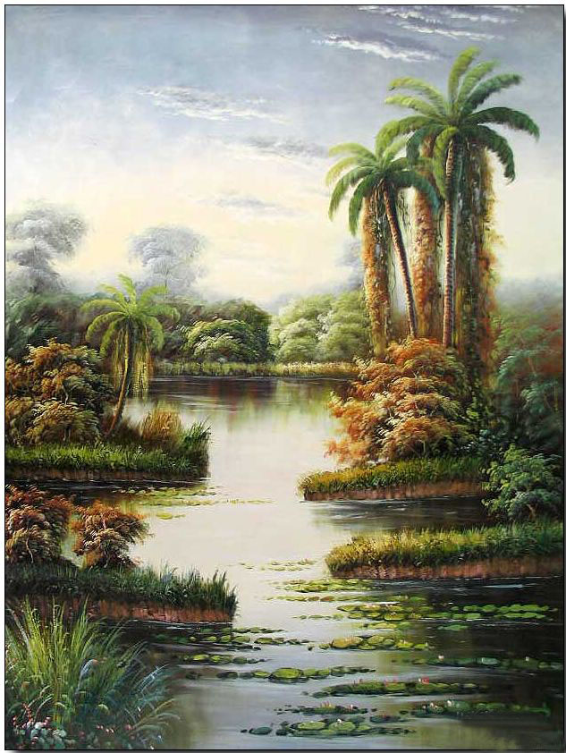 Landscape oil painting