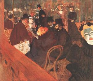 At the Moulin Rouge Henri de Toulouse Lautrec Oil Painting