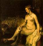 Bathsheba at Her Bath Oil Painting