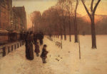 Boston Common at Twilight Childe Hassam Oil Painting