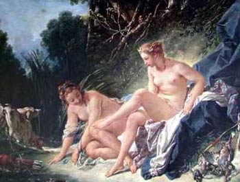 Diana Leaving her Bath%2C 1742 Oil Painting