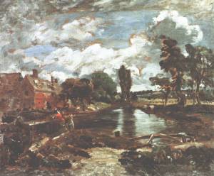 Flatford Mill from a Lock on the Stour Oil Painting