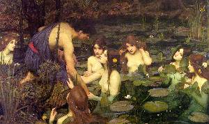 Hylas and the Nymphs Oil Painting