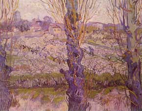 Orchard in Blossom with View of Arles Oil Painting