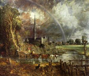 Salisbury Cathedral from the Meadows Oil Painting