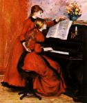 Two Girls at The Piano Pierre Auguste Renoir Oil Painting