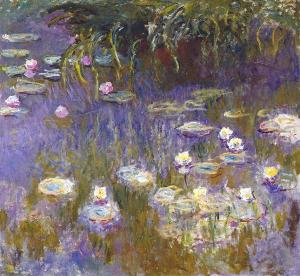Yellow and lilac water lilies 1914 Oil Painting