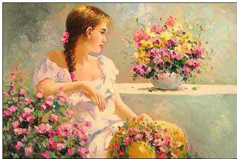 Floral oil painting