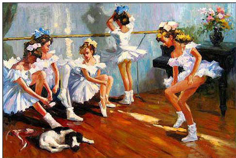 Dance oil painting