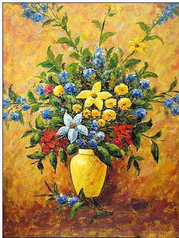 Floral oil painting