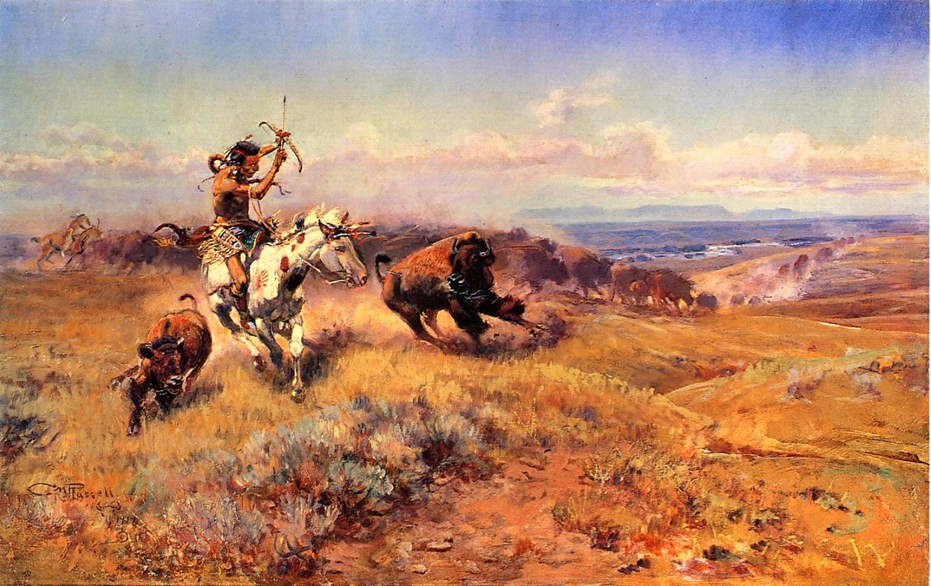 Hunting oil painting