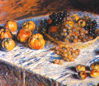 Apples And Grapes Oil Painting
