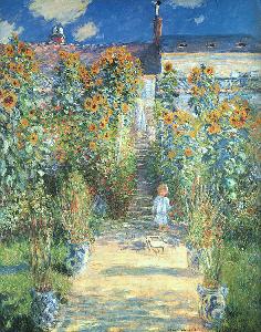 Artist%27s Garden at Vetheuil Oil Painting