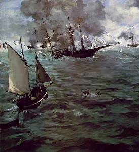 Battle of The Kearsarge And The Alabama Oil Painting