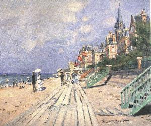 Beach at Trouville Oil Painting