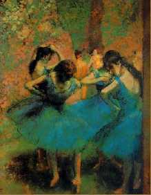 Blue Dancers Oil Painting