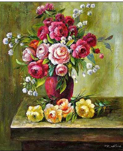 Floral oil painting