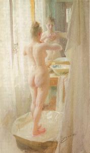 Le tub Anders Zorn Oil Painting