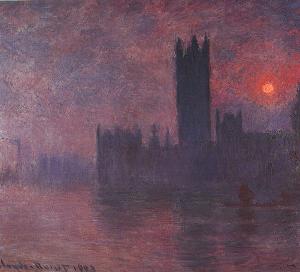 London - Houses of Parliament at Sunset Oil Painting