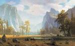 Looking Up The Yosemite Valley Albert Bierstadt Oil Painting