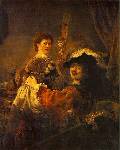 Rembrandt And Saskia In The Scene of The Prodigal Oil Painting