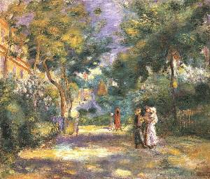 The Garden on Monmartre%2C Undated Oil Painting