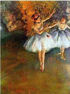 Two Dancers on Stage Oil Painting