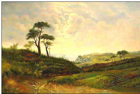 Landscape oil painting