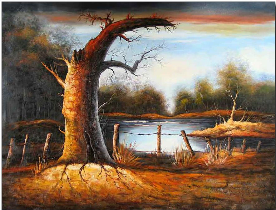 Landscape oil painting