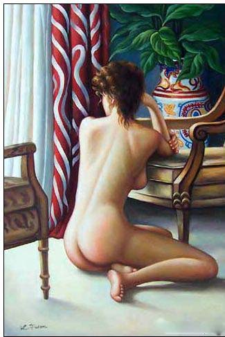 Nude oil painting