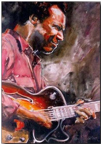 Jazz oil painting