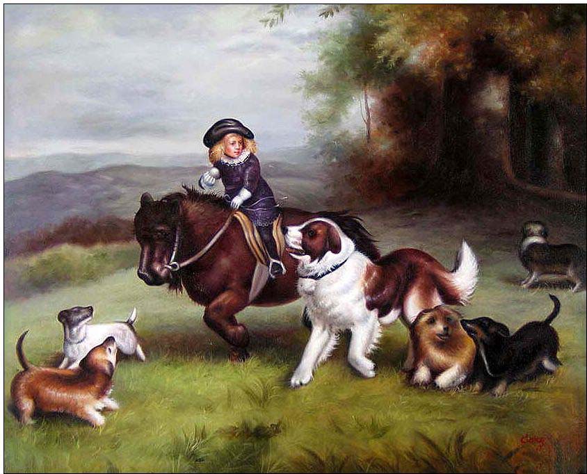 Animal oil painting