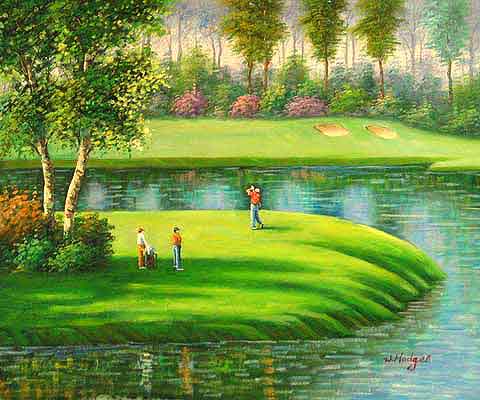 Sport oil painting