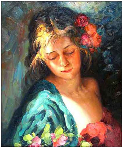 Floral oil painting