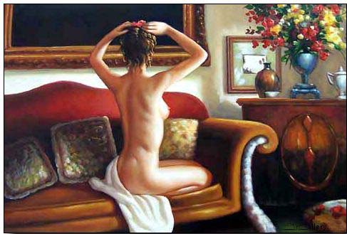 Nude oil painting