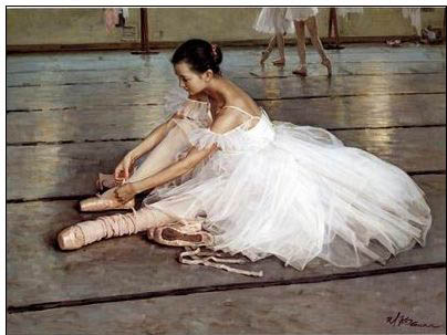 Ballet oil painting