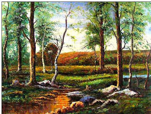 Landscape oil painting