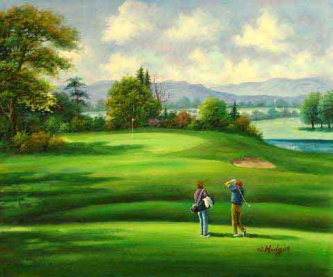 Landscape oil painting