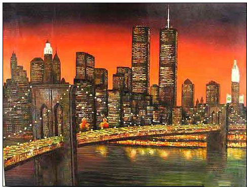 Cities oil painting