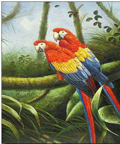 Animal oil painting