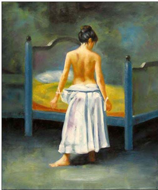 Nude oil painting