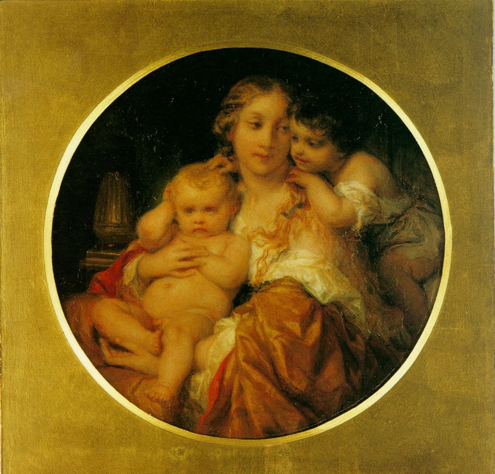 Family oil painting