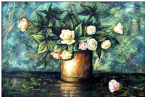 Floral oil painting