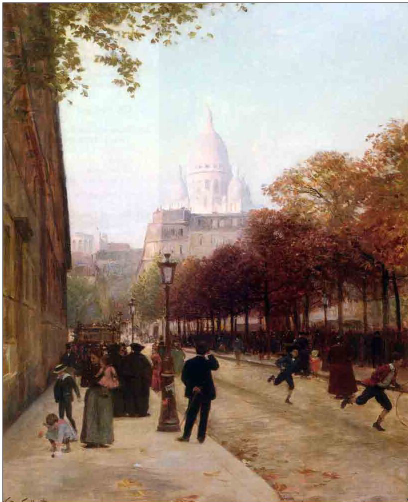 Paris Street oil painting