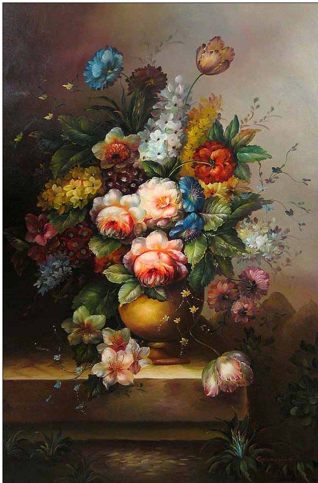 Floral oil painting