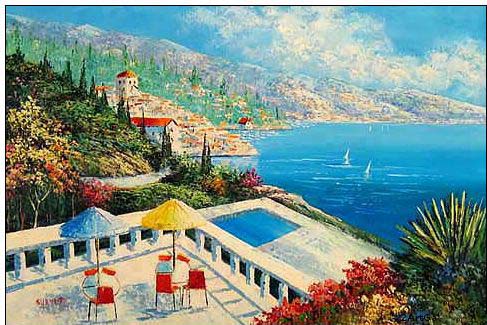 Mediterranean oil painting